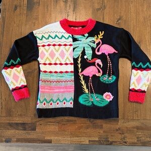 32 Degrees Pink Fuzzy Knit Sweater Collar